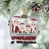 Familj Juldekoration Julgran Pendants Hängande Ornaments DIY Santa Claus Gift Greeting Card Heminredning