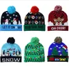 LED -julhattar stickade pom pom Light Xmas Beanies virkade vinterhattar hjortar älg gilrs varm skalle mössa jul hem dekoration lsk1955