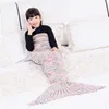 Wave Mermaid Tail Blankets Soft Sleeping Bed Handmade Anti-Pilling Portable Blanket For Autumn LJ201127