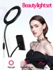 20cm Ring Light Selfie Kit med telefonhållare till iPad Makeup YouTube Video Live Stream Beauty Lighting Desktop Lamp 2In1 Kit