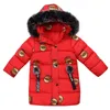 INS HOT Baumwollgepolsterter Mantel für 4-11 Jahre alte Kinder, dicker, baumwollgepolsterter Parka mit großem Pelzkragen, LANGER Wintermantel LJ201125