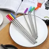 Stainless Steel Straight Straws Metal Cylinder Party Weeding Drinking Straw Home Bar Drinking Tool Beer Juice Accessories