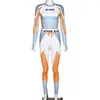 Nieuwe Brief Print Skinny Fitness Trainingspak Sets Vrouwen Elasticiteit T-shirts Tops En Broeken Legging Twee Pices Suits328u