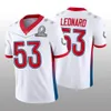 Jersey Indianapolis''Colts''Men 53 Darius Leonard 99 DeForest Buckner 56 Quenton Nelson''NFL''Women Youth Custom White Game AFC Pro Bowl