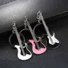 Keychains Best selling guitar key chain creative small gift cartoon laser lettering music instrument bar pendant