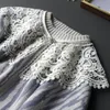 Fliegen Frauen Sommerkleid Gefälschte Kragen Jacquard Schal Weibliches Hemd Halskette Dekorative Kurze Capelet Halb Col Schulter Fuax A1I2 Fred22