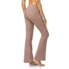 Bootcut Spodnie jogi dla kobiet z kieszeniami wysokiej talii spodnie rozszerzone kobiety trening nosić klasyczne profesjonalne spodnie żeńskie H1221