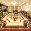 Aangepaste vloer behang Europese stijl 3d marmeren zelfklevende waterdichte pvc muursticker woonkamer gang vloer muurschildering papier 201009
