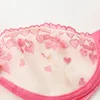 Shaonvmeiwuセクシー、超薄い、シアーメッシュブラジャースポンジシーススルー刺繍BRA Y200708