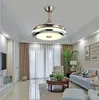 New High Quality Modern Invisible Fan lights Acrylic Leaf Led Ceiling Fans 110v 220v Wireless control ceiling fan light - 2663707