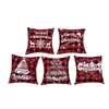 Christmas Decorations Buffalo Plaid Pillow Covers Xmas Winter Holiday Throw Pillow Case for Couch Sofa 18 Inches JK2011PH
