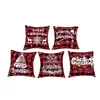 Kerstdecoraties Buffel Plaid Kussenhoezen Xmas Winter Holiday Sierkussen Case voor Couch Sofa 18 inch JK2011PH