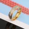 Gladde roestvrijstalen band paar ringen goud eenvoudige vrouwen mannen liefhebbers bruiloft sieraden verlovingsgeschenken