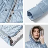 Astrid Jacket Зимние женщины покрывают повседневные женщины-парки, женские капюшки, твердые украины плюс, стиль моды AM-5810 201127