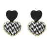 Korean Sweet Love Heart Earrings Women's Fashion Geometric Elegant Wedding Dangle Earrings Jewelry Party Gift
