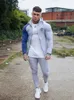 Autumn Tracksuit Gym Running Homens Set Esporte Desgaste Mens Top Fitness Modelo Produto Design Masculino Sport Fitness Mookied + Calças Corredores Tracksuit LJ201125