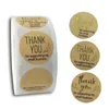 500PCS Roll 1inch Thank You For Your Order Round Adhesive Stickers Label For Holiday Baking Business Decoration