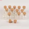 Bouteilles en verre de 5 ml avec bouchon en liège Mini bocaux transparents Petits flacons souhaitant 22 * 30 * 12,5 mm 100pcs Livraison gratuite de haute qualité