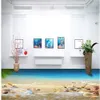 Beaux paysages Fonds d'écran Papier peint pour salle de bains Etanche Bleu Ocean Beach Planchers