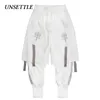 Pantalons de rue pour hommes Harajuku Faux deux poches de pièces Cargo Harem Pantalon Hip Hop Casual Male Ninja Tatical Joggers Pantalon 201128