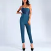 Bqueen Women Runway Jumpsuits One Shoulder Romper Jumpsuit Sexy Tassel Party Club Bodycon Bodysuit Summer Hot T200509