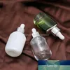 30ml 흰색 녹색 유리 dropper 병 빈 향수 샘플 튜브 에센셜 오일 시약 피펫 리필 병