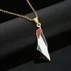 Нержавеющая сталь Израиль и Палестинская карта Ожерелья для женщин Подарки Серебряные Золотые Цветные Эмаль Ювелирные Изделия