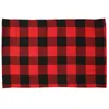 Festiwal Party Decoration Table PlaceMat Red Black White Blacks Plaid Obrus ​​Mata Boże Narodzenie Dziękczynienie Dzień Cutlery Pad Nowy 4 2JH L2