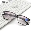 Sonnenbrille Ahora Bifokale Sonnenlesebrille Ultraleichte quadratische Presbyopie-Brille für Damen Herren Hyperopie-Brille + 1,0 bis + 4,01