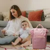 Seersucker Diaper Bag Navy Pink Mummy Baby Care Nappy Bags Large Capacity Backpack Travel overnight Pack DOMIL106-1276