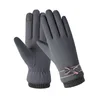 Cinq doigts gants hiver femmes avec nœud imperméable dame mitaines coupe-vent interne en peluche chaud écran tactile cyclisme conduite mitaines1