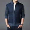 Modemärke tröjor herr cardigan tjock smal passform jumpers stickad blixtlås varm vinter koreansk stil casual män kläder 201126