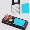 New Arrival Sublimation Silicone Card Holder Mobile Phone Wallet Credit Card Pouch with Plastic Film Heat Transfer for iPhone Samsung LG