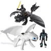 2 pcs How to Train Your Dragon 3 night fury Light Fury Toothless Action figure White Dragon Toys Children Birthday Gifts toy Y2004209J