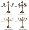 Ljushållare 3-armar 5-Arms Bronze Metal Weddlestick Decoration Candle Stand Light Holder For Home Decor269i