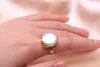 BaroqueOnly Bague perle baroque d'eau douce naturelle style rétro 14K notes or bouton de forme irrégulière RFD 220224