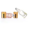 3ml Colorful Octagonal Glass Roller Bottles Essential Oil Massage Roll-on Bottle Vials Travel Cosmetic Perfume Containers