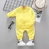 ファッション子供服春秋の赤ちゃん女の子服セット男の子コットンジャケットパンツ2個幼児衣装キッズトラックスーツLJ201202