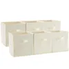 Cestas de armazenamento de tecido colapsible cubos caixa organizadora dobrável com alças