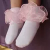 8 цветов Детские носки для девочек Хлопковые кружевные трехмерные носки с рюшами для младенцев Носки для малышей Детская одежда Рождественские подарки M3214