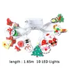 Noël LED Guirlande Lumineuse Bonhomme De Neige Père Noël 1.65m 10 LED Lumières Extérieure Arbre De Noël Éclairage Décoration De Fête 11 Styles BH4238 TYJ