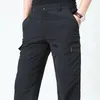 Pantalon d'hommes d'été pantalon cargo tactique hommes léger pantalons secs à sec respirant rapide pantalons de cargais