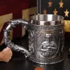 3D Viking Skull Coffee Beer Mug Tankard Personalized Original for Home Bar Wine Drink Gift Men Y200104