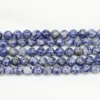 1 Strand Lot 4 6 8 10 12 MM Natural Blue Spot Stone Bead Round Loose Bead Spacer P￤rlor f￶r smycken som g￶r fynd Diy Armband H Jlltib