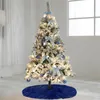 Skirts 48 Inch Navy Blue Round Sequin Skirt for Small Christmas Carpet Tree Decorations-M1023 201127