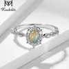 Kuololit Natural Opal Gemstone Rings for Women 925 Sterling Silver Fire Stone Size 10 Ring Wedding Engagement Gift Fine Jewelry 220216