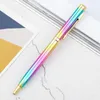 New Creative Cute Color Rainbow Rose Gold Ballpoint Pen Metal Luxury Pen for School Office Writing Supplies Student Kawaii Stationery