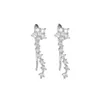 Boucles d'oreilles en cristal pour femmes Pendientes Bijoux ailes d'ange plumes fleurs boucles d'oreilles coréennes filles Bijoux de mariage