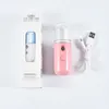 Nano Mist Sprayer Facial Body Nebulizer Steamer Small Piller Fuktgivande Handhållen Portable Hydrator Sprayer Skin Care Face Spray Tool KKA1617