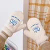 Vijf vingers Handschoenen Bentoy Milkjoy Leuke hond Coral Fleece Girls String zacht wanten Winter Warm Women Korea Japan volwassen borduurwerk1